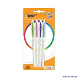 POCHETTE DE  4 STYLOS A BILLE FIFTY BIC CRISTAL UP | Agora.tn