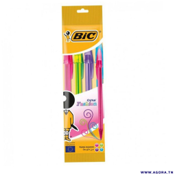 POCHETTE DE 4 STYLOS A BILLE BIC CRISTAL FASHION | Agora.tn