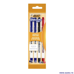 POCHETTE DE 4 STYLOS BIC GEL-OCITY | Agora.tn