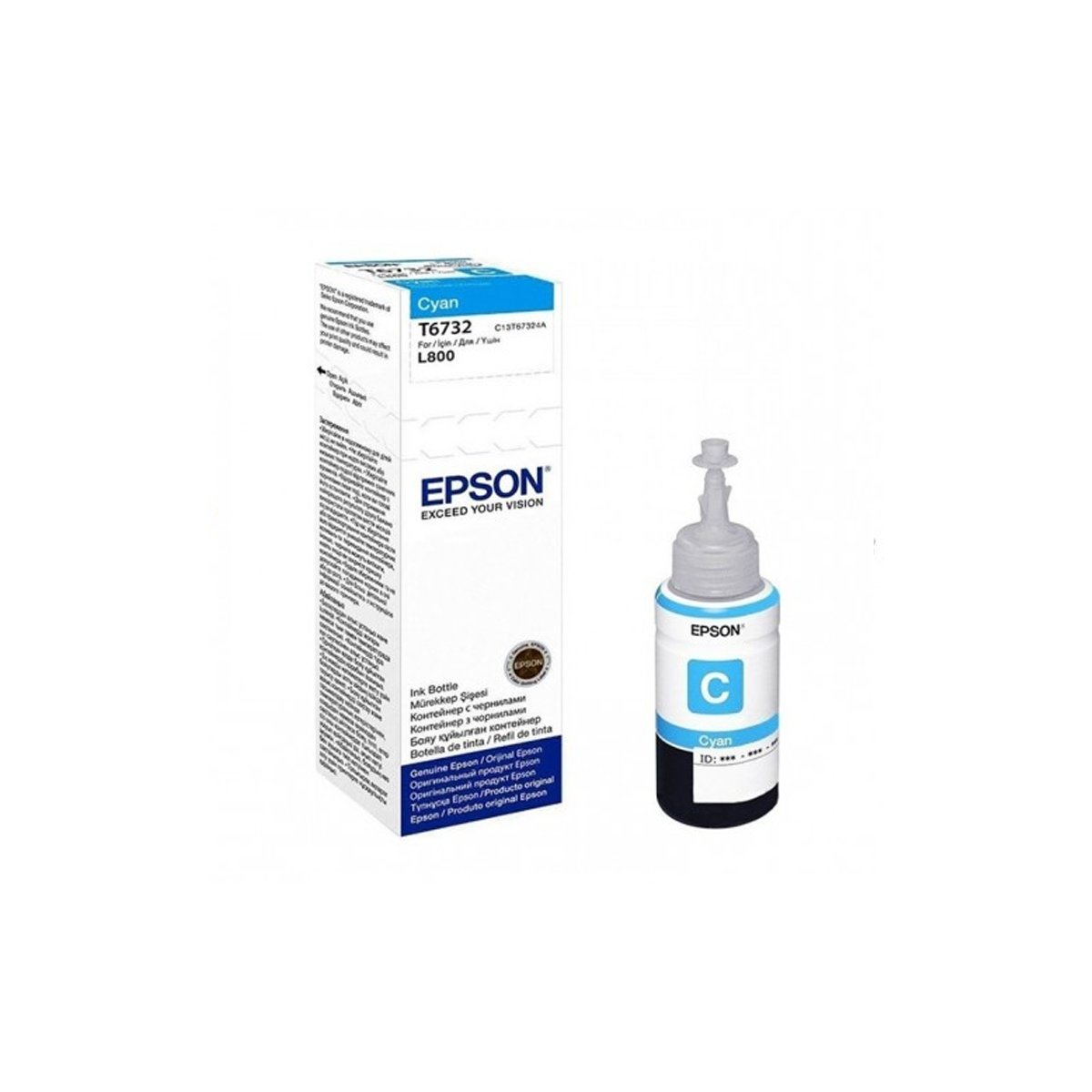 BOUTEILLE D'ENCRE ORIGINAL EPSON T6732 70ML CYAN
