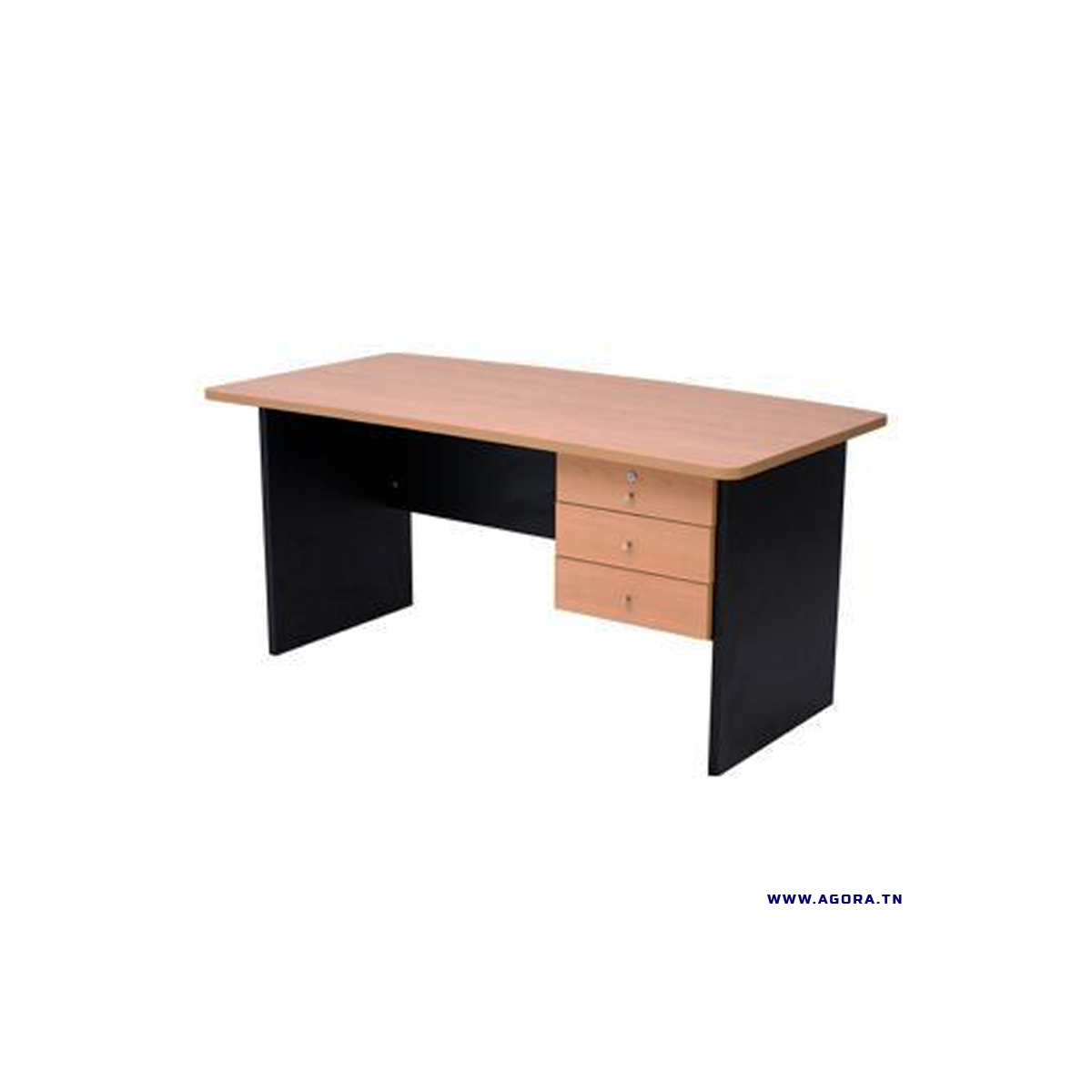BUREAU MEL A 3 TIROIRS L140 X P80 X H73 CM | Agora.tn