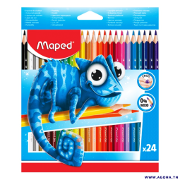 PAQUET DE 24 CRAYONS MAPED COULEUR | Agora.tn
