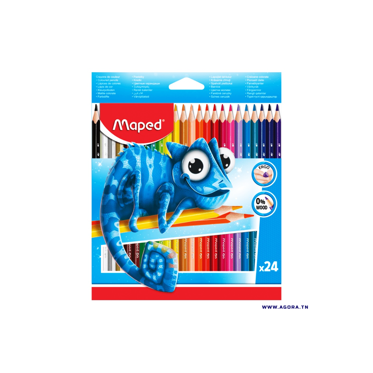 PAQUET DE 24 CRAYONS MAPED COULEUR | Agora.tn
