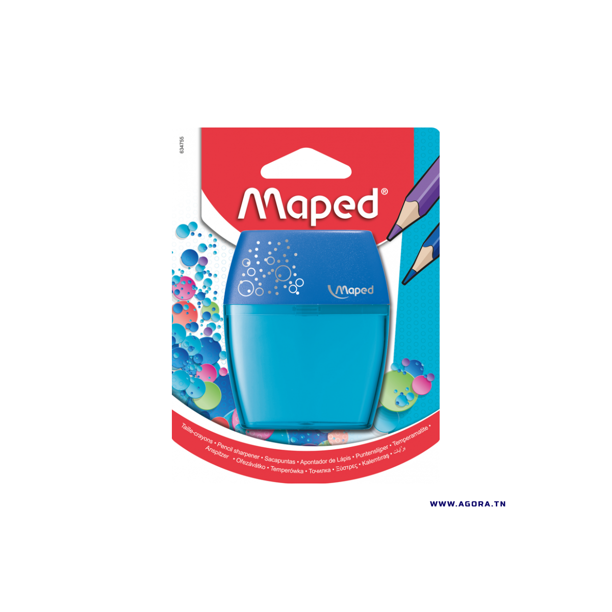 TAILLE CRAYON 2 TROUS MAPED SHAKER | Agora.tn
