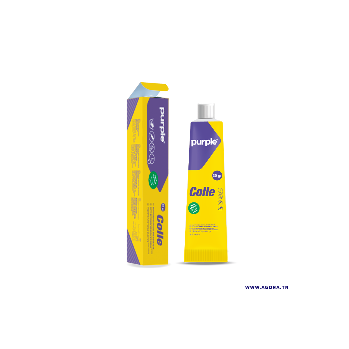 COLLE TRANSPARENTE EN TUBE PURPLE 30G 2401411C68