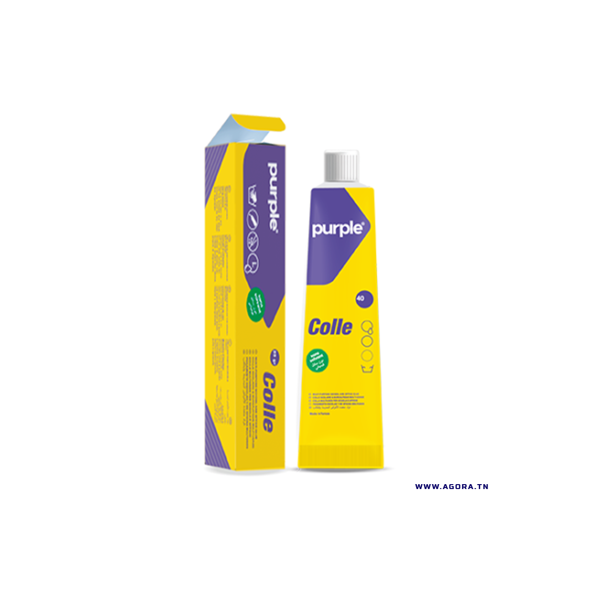 COLLE TRANSPARENTE EN TUBE PURPLE 40G 2401412C68