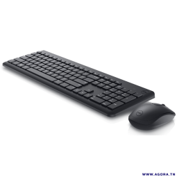 ENSEMBLE CLAVIER ET SOURIS SANS FIL DELL KM3322W AZERTY | NOIR KM3322W-FR