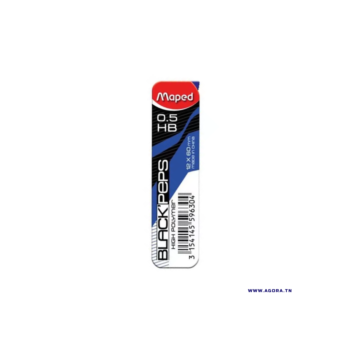ETUIS DE 12 MINES HB 0.5MM MAPED 559630