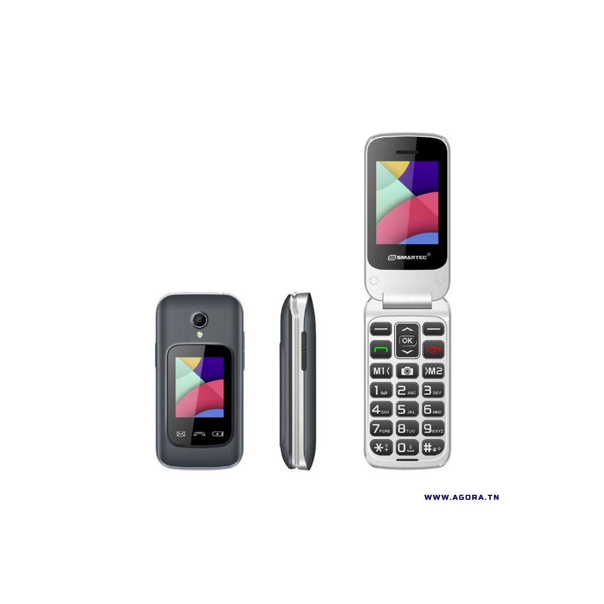 TELEPHONE PORTABLE SMARTEC F1 GRIS