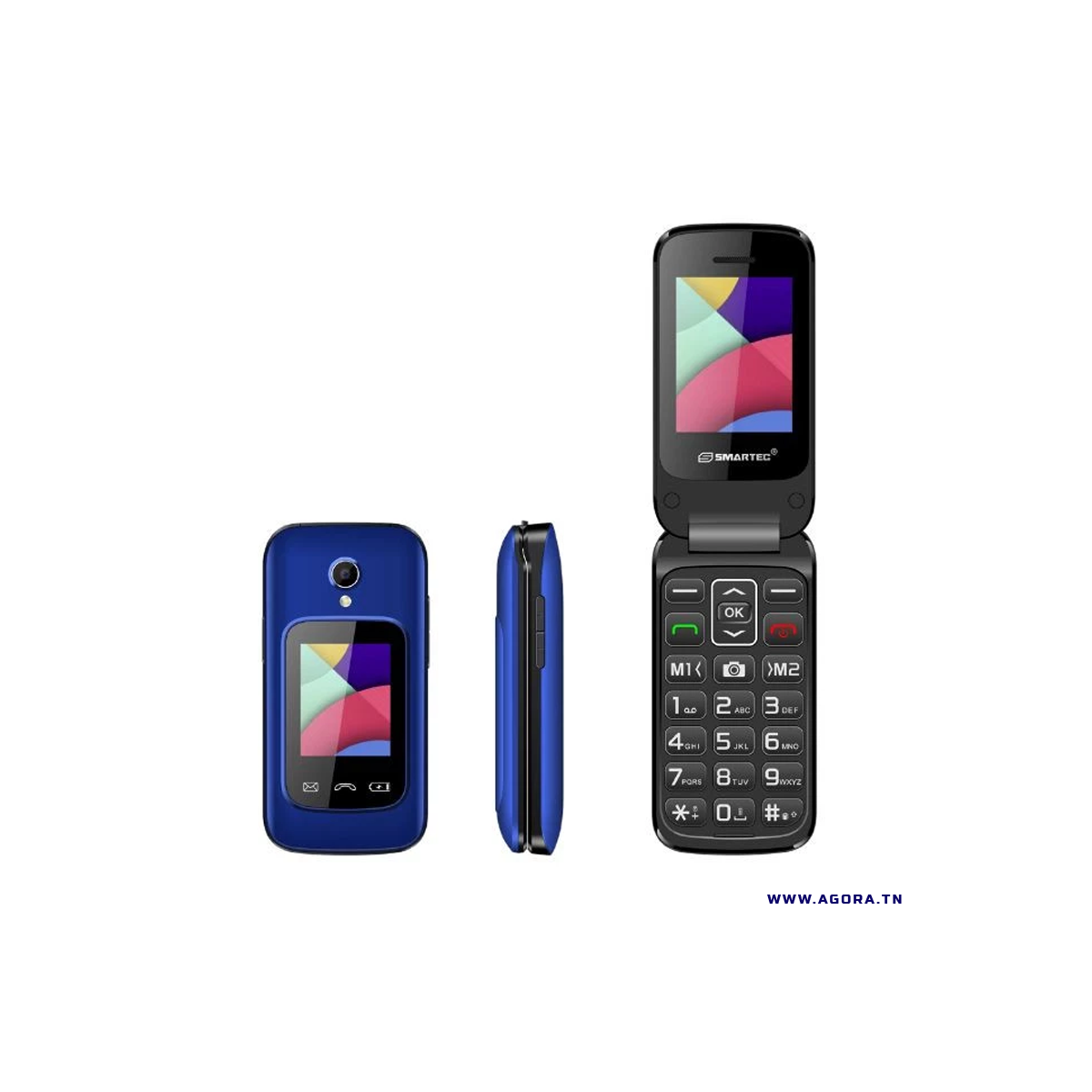 TELEPHONE PORTABLE SMARTEC F1 BLEU