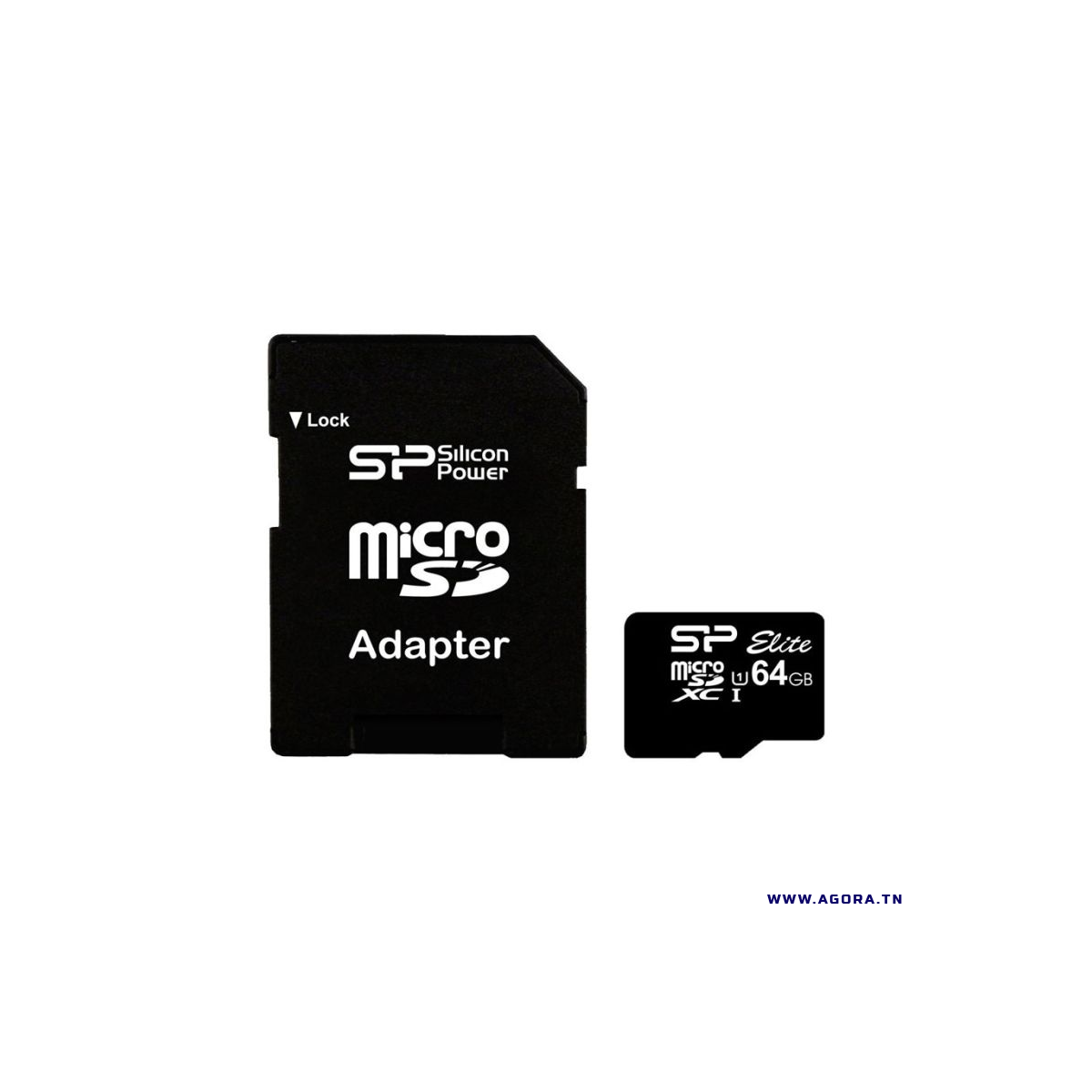 CARTE MEMOIRE SILICON POWER 64 GB AVEC ADAPTATEUR