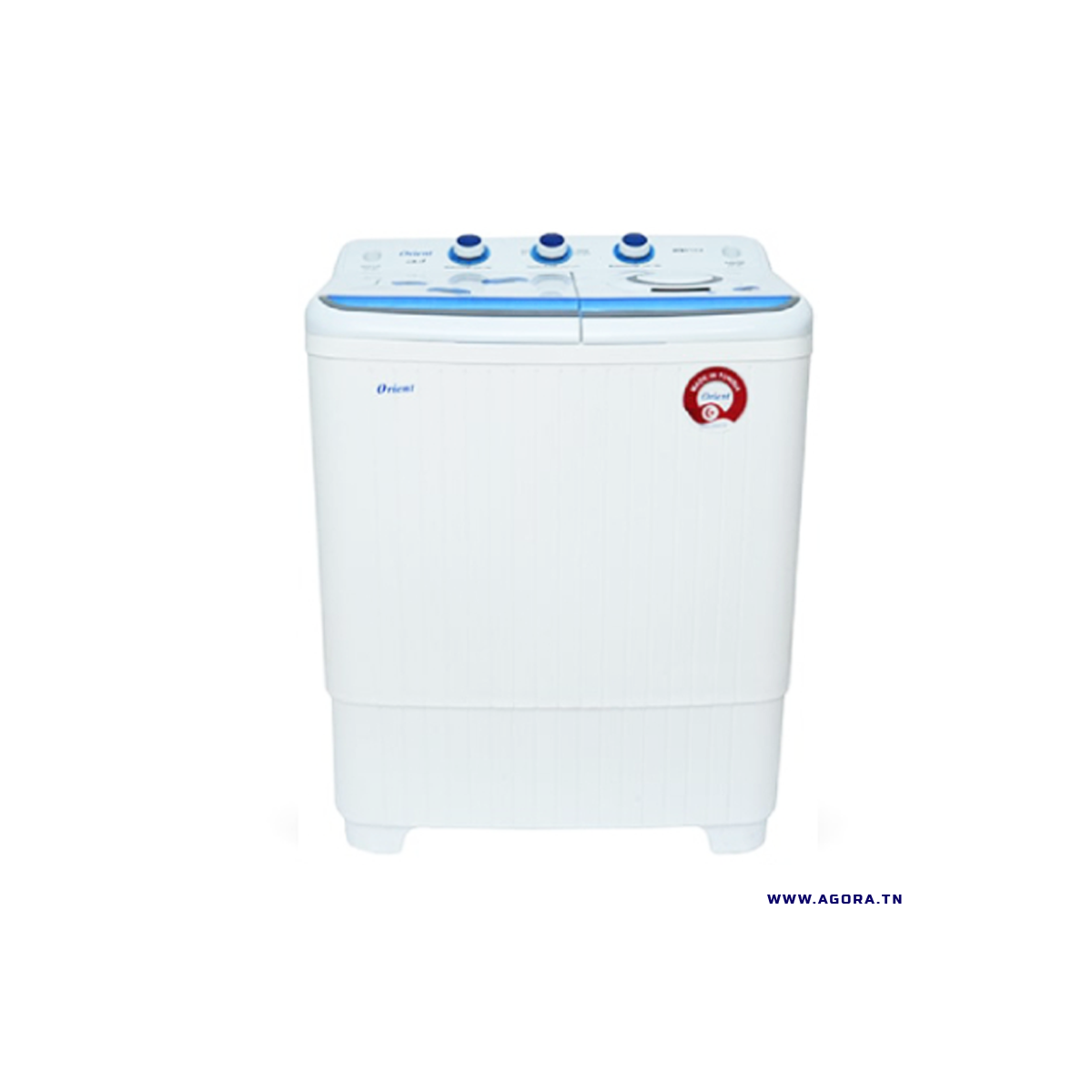 MACHINE À LAVER ORIENT SEMI-AUTOMATIQUE 11KG BLANC