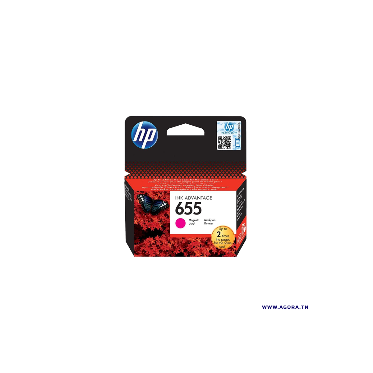 CARTOUCHE JET D'ENCRE ORIGINAL HP 655 - MAGENTA