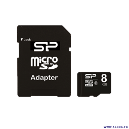 CARTE MEMOIRE SILICON POWER 8 GB SP008GBSTH010V10SP  | Agora.tn
