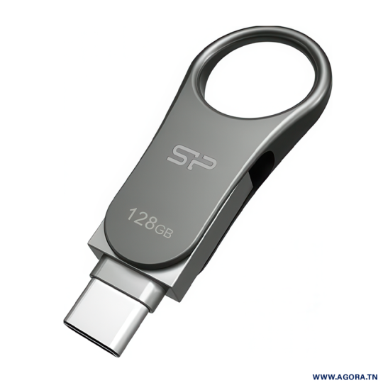 FLASH DISQUE 128GO SILICON POWER C80 OTG USB 3.2 TYPE C