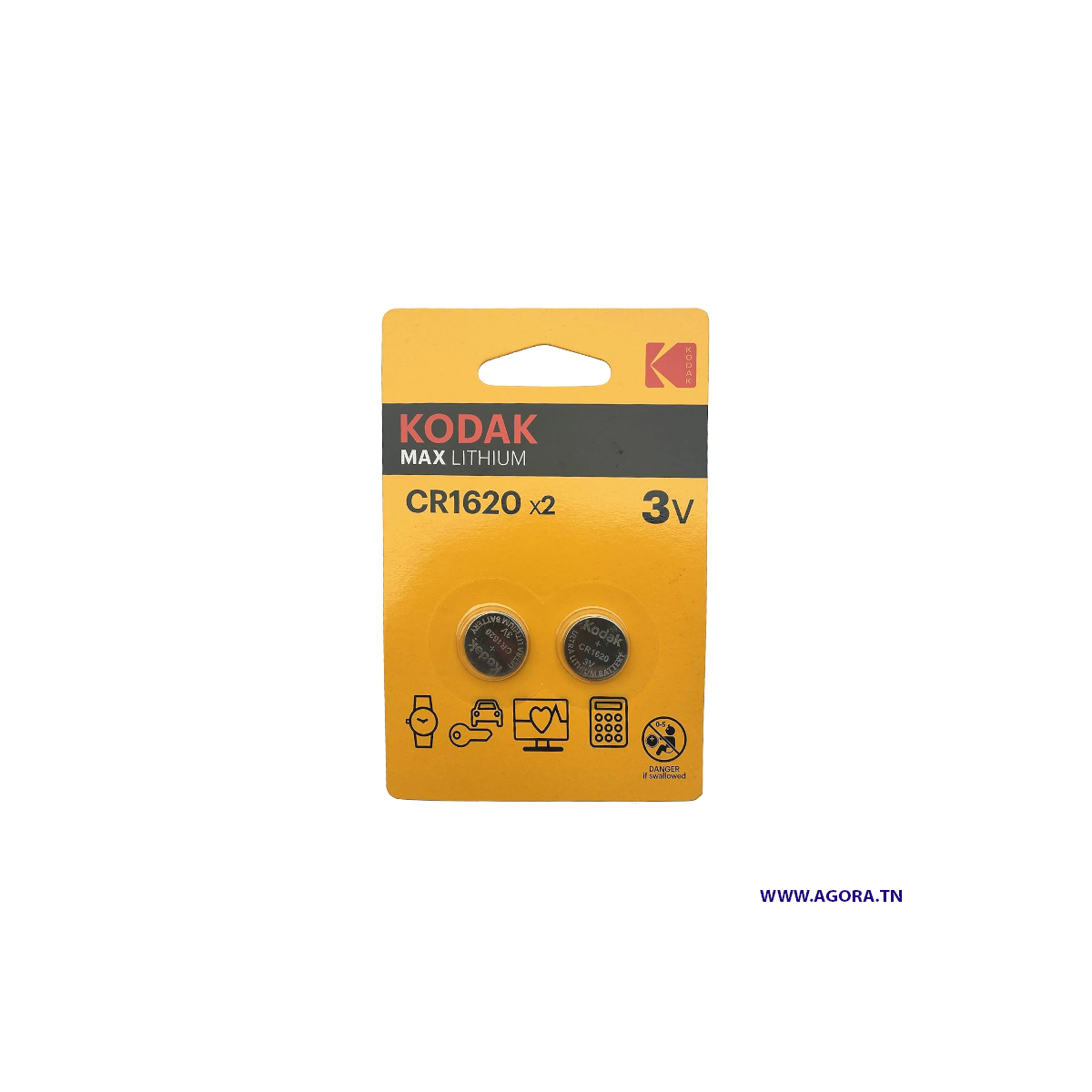 2x PILE ELECTRIQUE BOUTON LITHIUM KODAK CR1620 ULTRA