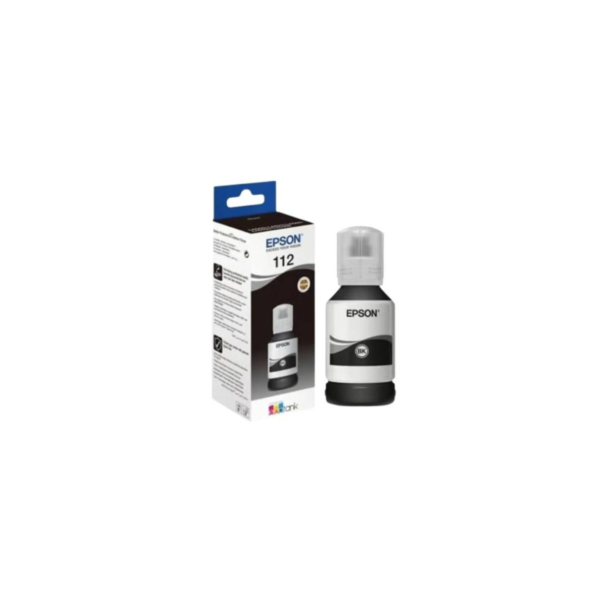 BOUTEILLE D'ENCRE ORIGINAL EPSON 112 127ML NOIR
