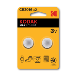 PILE KODAK CR2016 MAX LITHIUM BL2