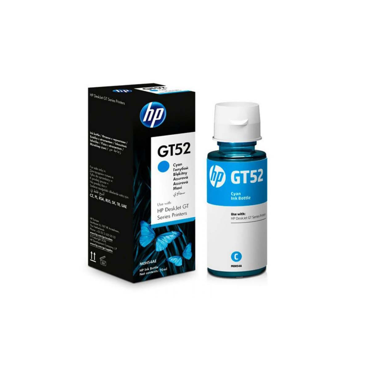 BOUTEILLE D'ENCRE ORIGINAL HP GT52 70ML CYAN