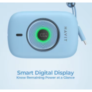 POWER BANK HAVIT PB5214 10000MAH PD35W BLEU
