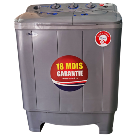 MACHINE À LAVER ORIENT SEMI-AUTOMATIQUE 8KG GRIS