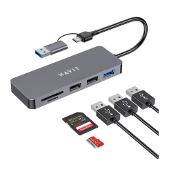 HUB USB-C TO USB HAVIT HV-H41 5EN 1 ALUMINIUM