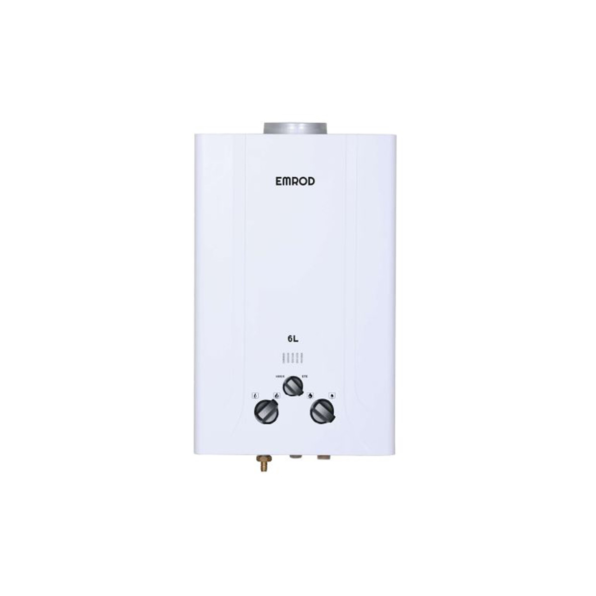 CHAUFFE BAIN EMROD À GAZ BOUTEILLE 6 LITRES BLANC