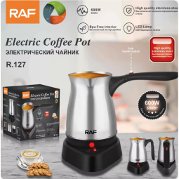 CAFETIÈRE ÉLECTRIQUE TURC RAF 6 TASSES INOX