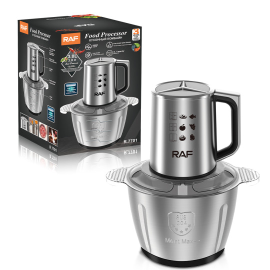 HACHOIR ELECTRIQUE RAF R.7701 1000W SILVER