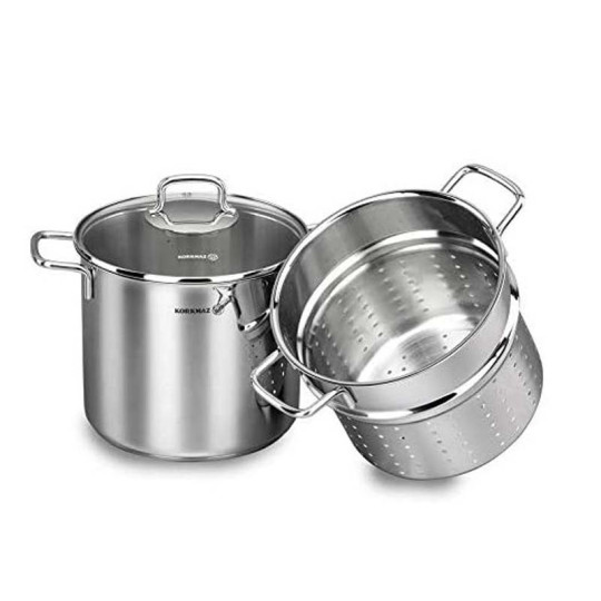 MARMITE A SPAGHETTI KORKMAZ  5 LITRES INOX