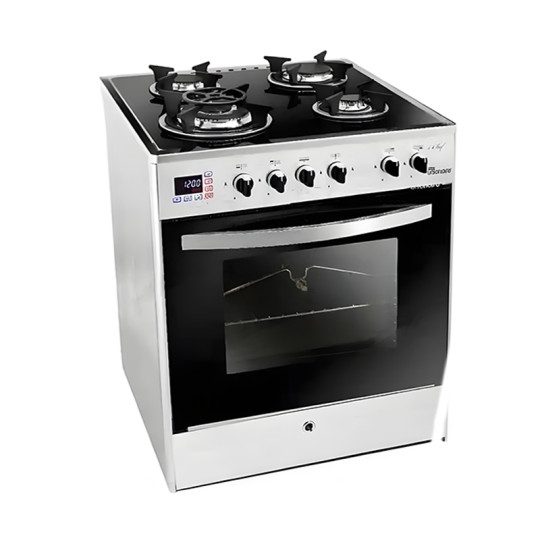 CUISINIÈRE À GAZ UNIONAIRE 4 FEUX 60CM INOX