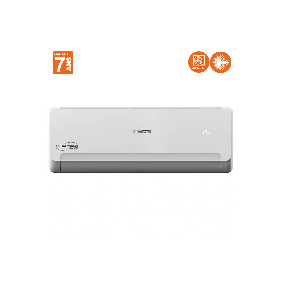 CLIMATISEUR MAXWELL INVERTER 12000 BTU ULTRA TROPICALISÉ CHAUD & FROID