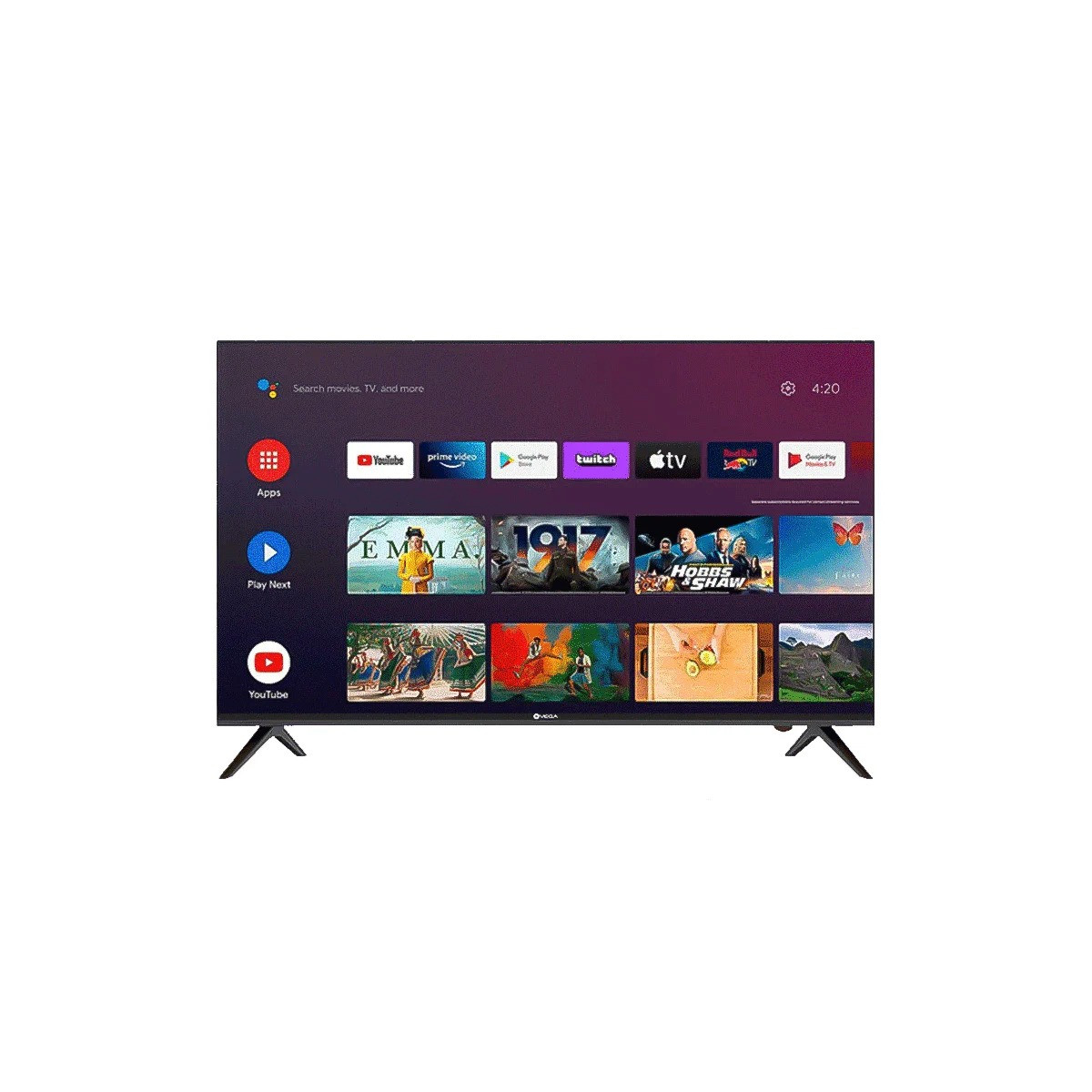 TV VEGA F2QBG 55'' UHD QLED 4K FLAT SMART GOOGLE TV AVEC RÉCEPTEUR INTÉGRÉ