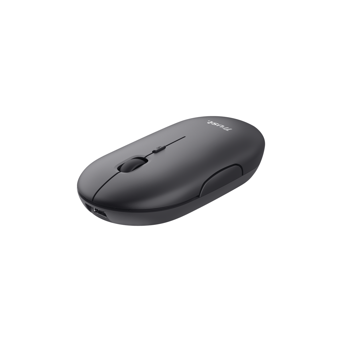 SOURIS TRUST PUCK ULTRA-PLATE SANS FIL RECHARGEABLE NOIR