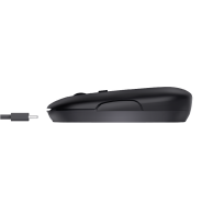 SOURIS TRUST PUCK ULTRA-PLATE SANS FIL RECHARGEABLE NOIR