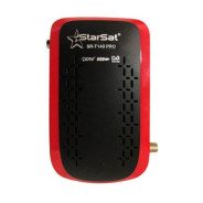 RÉCEPTEUR WIFI STARSAT T140 PRO + 4 FORFAITS ROUGE NOIR