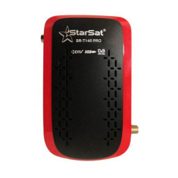 RÉCEPTEUR WIFI STARSAT T140 PRO + 4 FORFAITS ROUGE NOIR