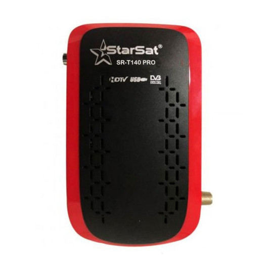 RÉCEPTEUR WIFI STARSAT T140 PRO + 4 FORFAITS ROUGE NOIR