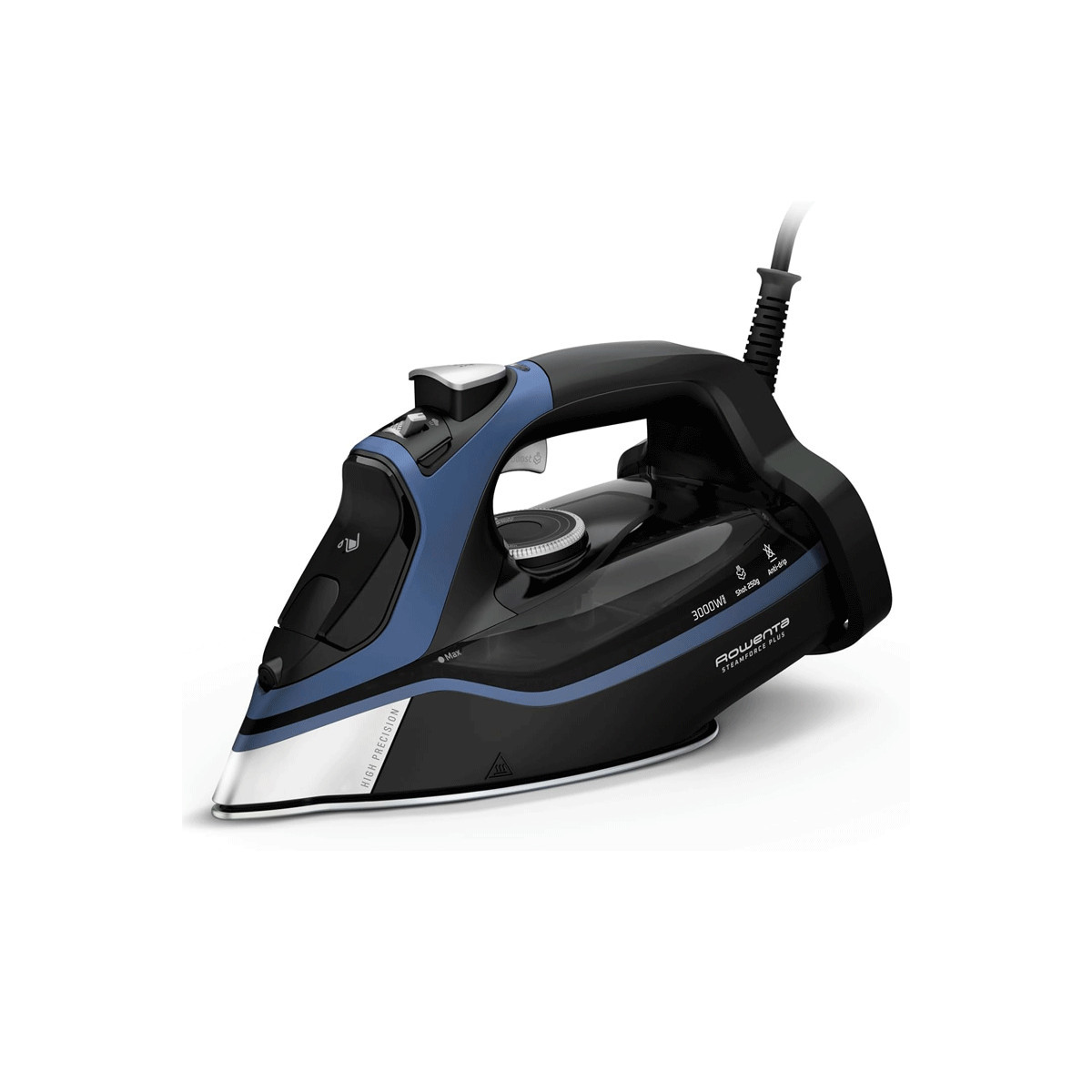 FER À REPASSER ROWENTA STEAM FORCE PLUS 3000W BLEU ET NOIR