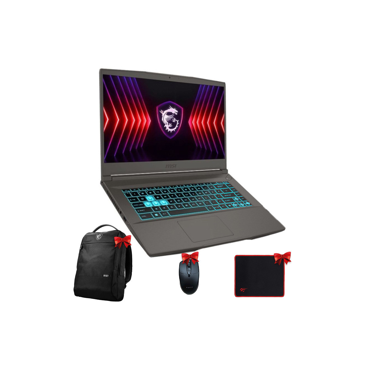 PC PORTABLE GAMER MSI I7 12GO 512GO SSD RTX 2050 GRIS