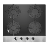 PLAQUE DE CUISSON PREMIUM AP641.BX01 4 FEUX 60CM NOIR INOX