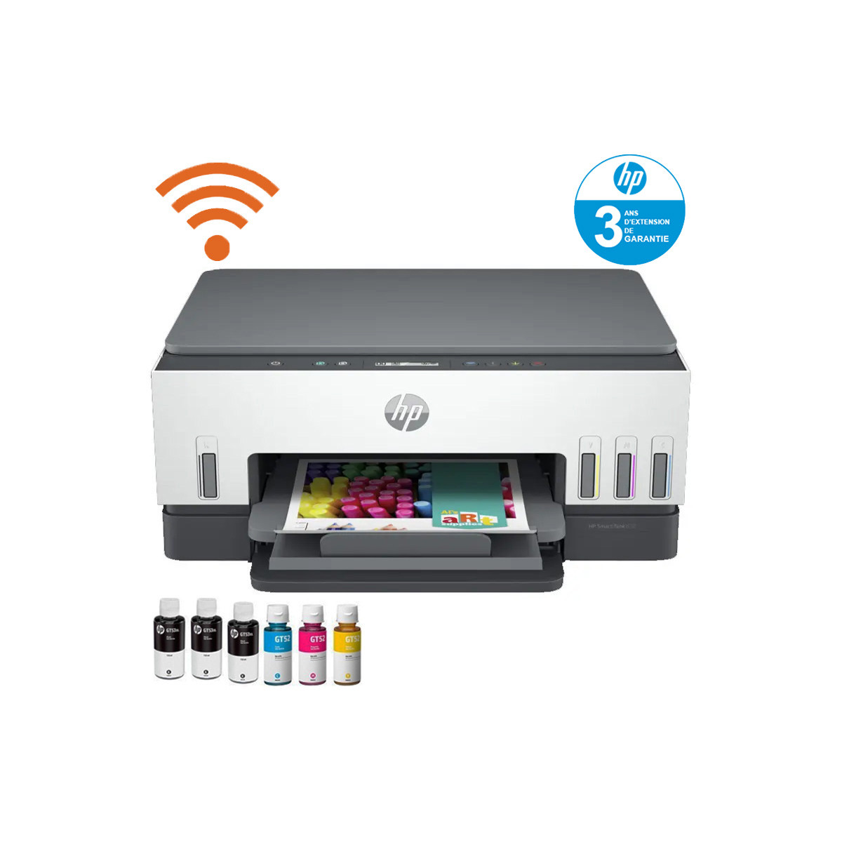 IMPRIMANTE À RÉSERVOIR INTÉGRÉE MULTIFONCTION HP SMART TANK 670 WIFI