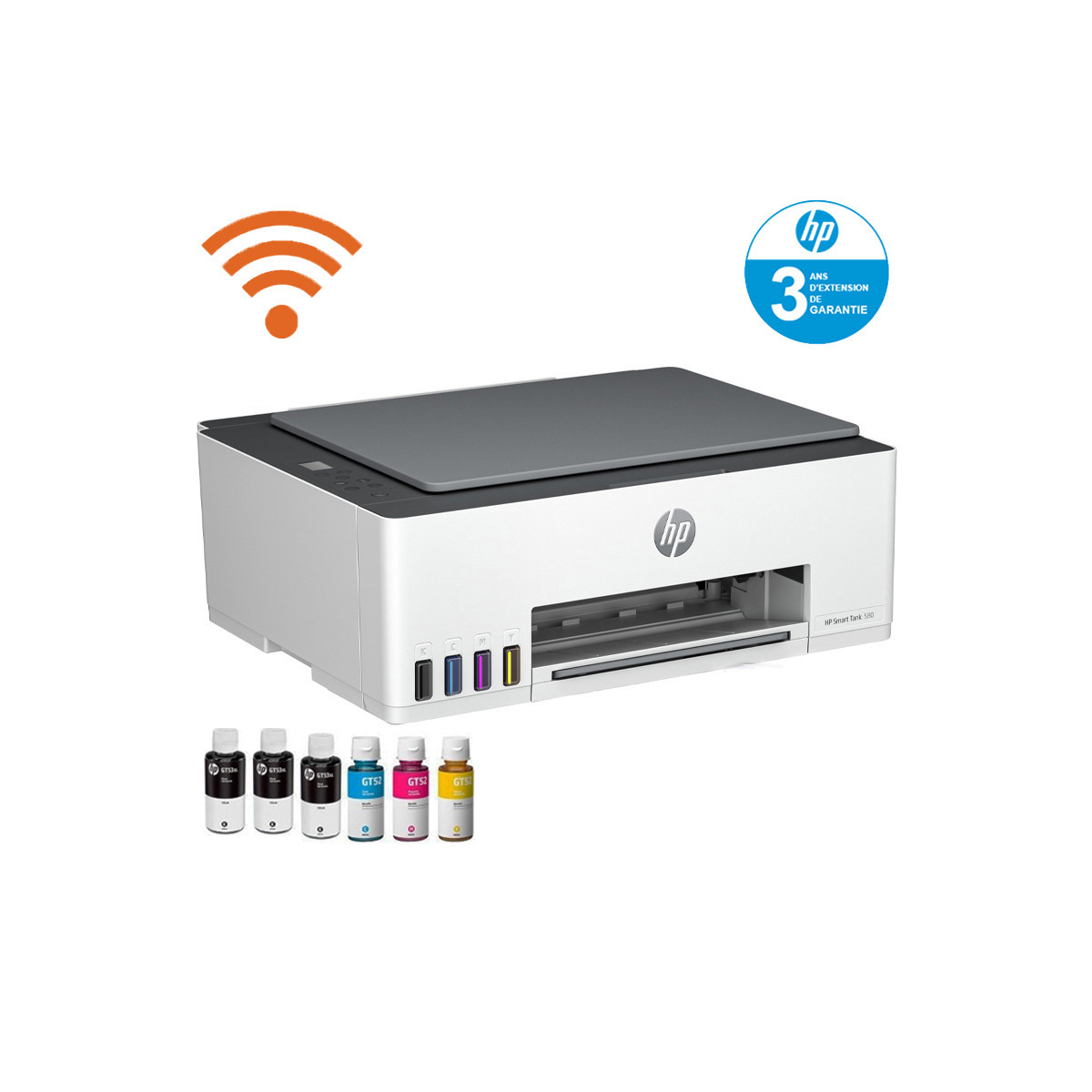 IMPRIMANTE À RÉSERVOIR INTÉGRÉ MULTIFONCTION HP SMART TANK 580 WIFI