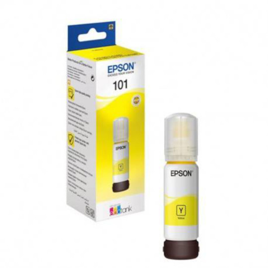 BOUTEILLE D'ENCRE ORIGINAL EPSON 101 70ML JAUNE