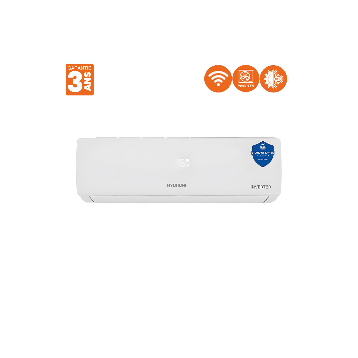 CLIMATISEUR HYUNDAI INVERTER 24000 BTU TROPICALISÉ CHAUD & FROID SMART