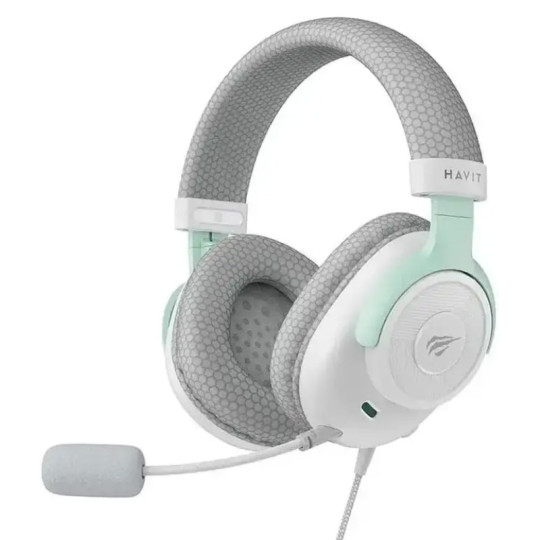 CASQUE MICRO HAVIT GAMER HV-H2230E BLANC & CYAN