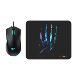 PACK COMBO SOURIS USB GAMER RGB +TAPIS SOURIS HAVIT MS1037CM