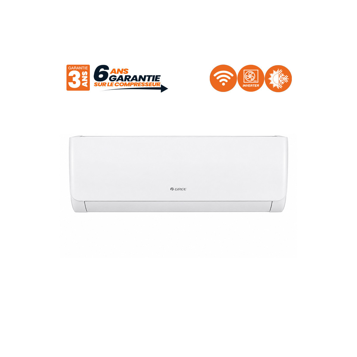 CLIMATISEUR GREE INVERTER 24000 BTU TROPICALISÉ CHAUD & FROID SMART