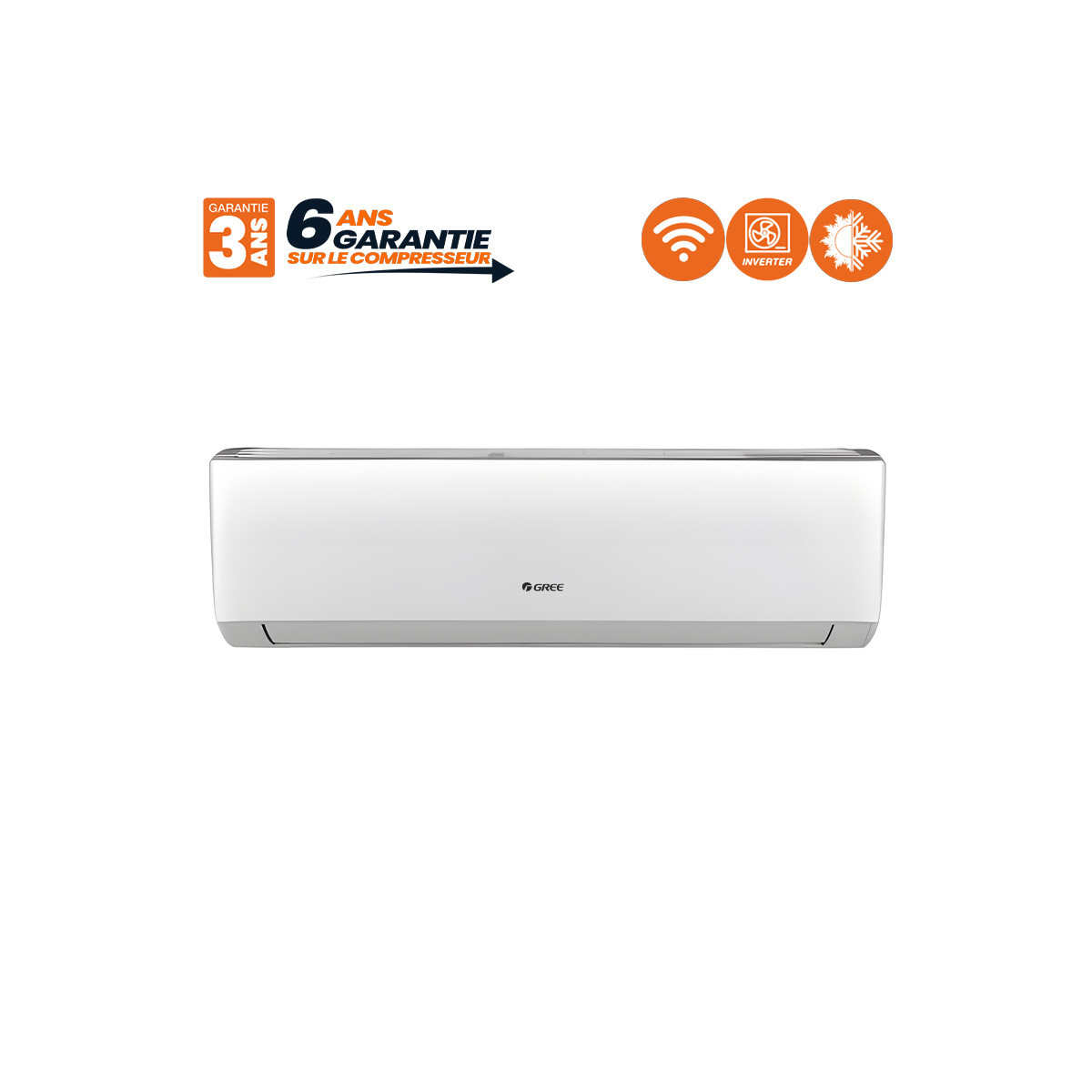 CLIMATISEUR GREE INVERTER 12000 BTU R32 TROPICALISÉ CHAUD & FROID SMART