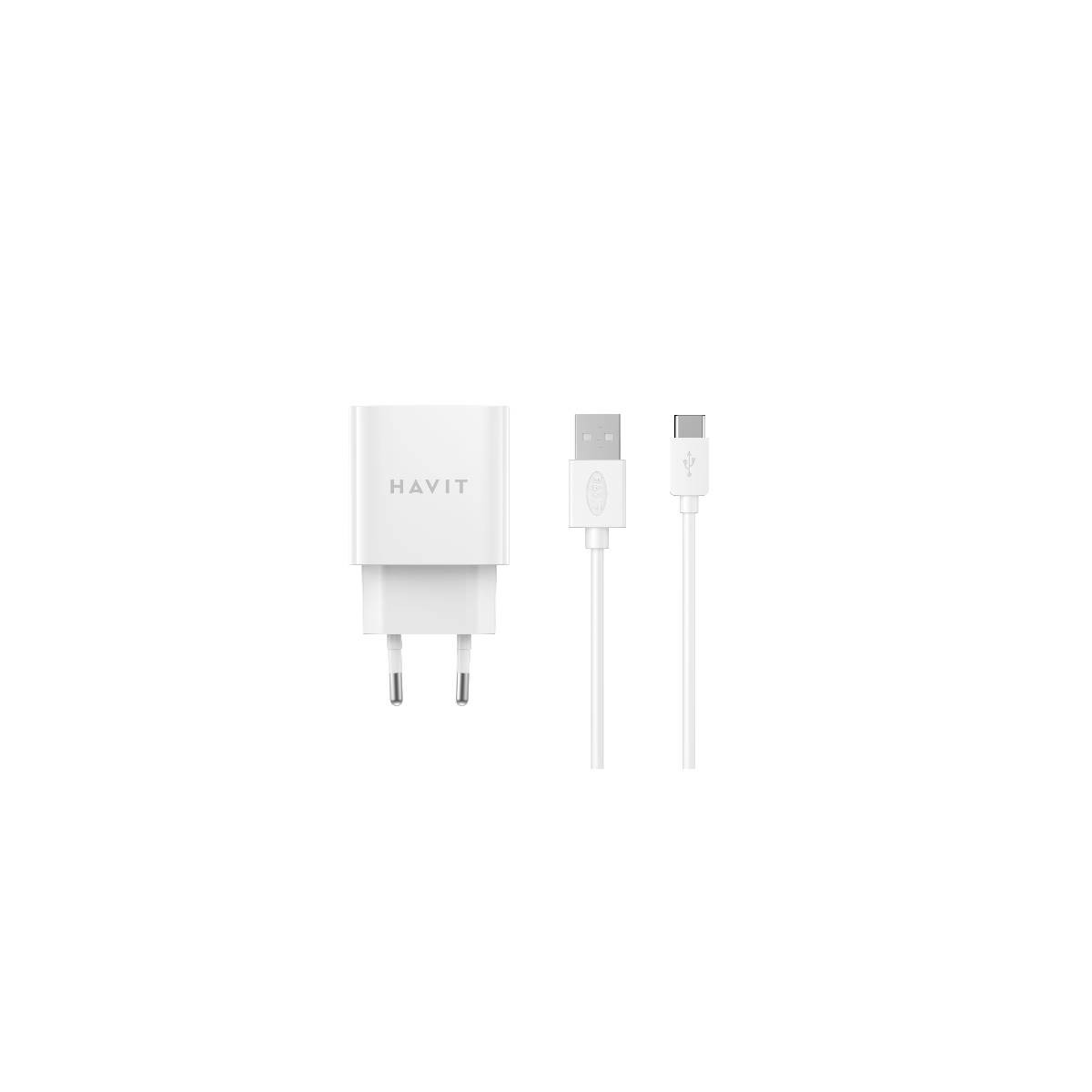 CHARGEUR SECTEUR 1 PORTS USB + MICRO CABLE HAVIT HV-ST111